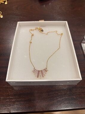 Rose Quartz and Gold Necklace